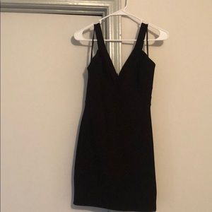 Black V-neck Bodycon Dress